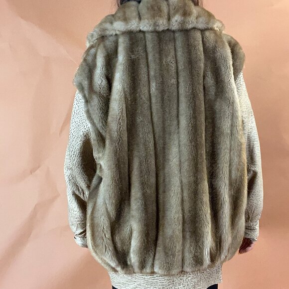 Mob Wife Fur and Leather Coat - 80s 90s - Picture 8 of 11